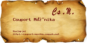 Csuport Mónika névjegykártya