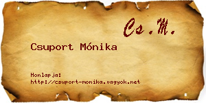 Csuport Mónika névjegykártya